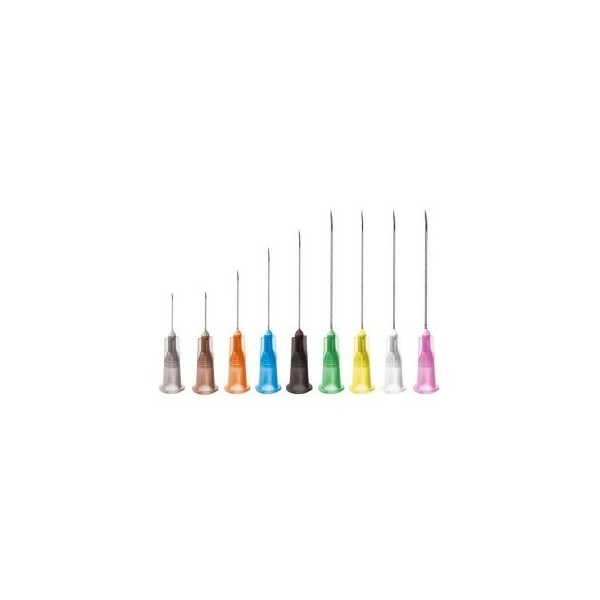 AIGUILLE U.U G30 X 1/6" COURTE JAUNE 4MM BTE/100